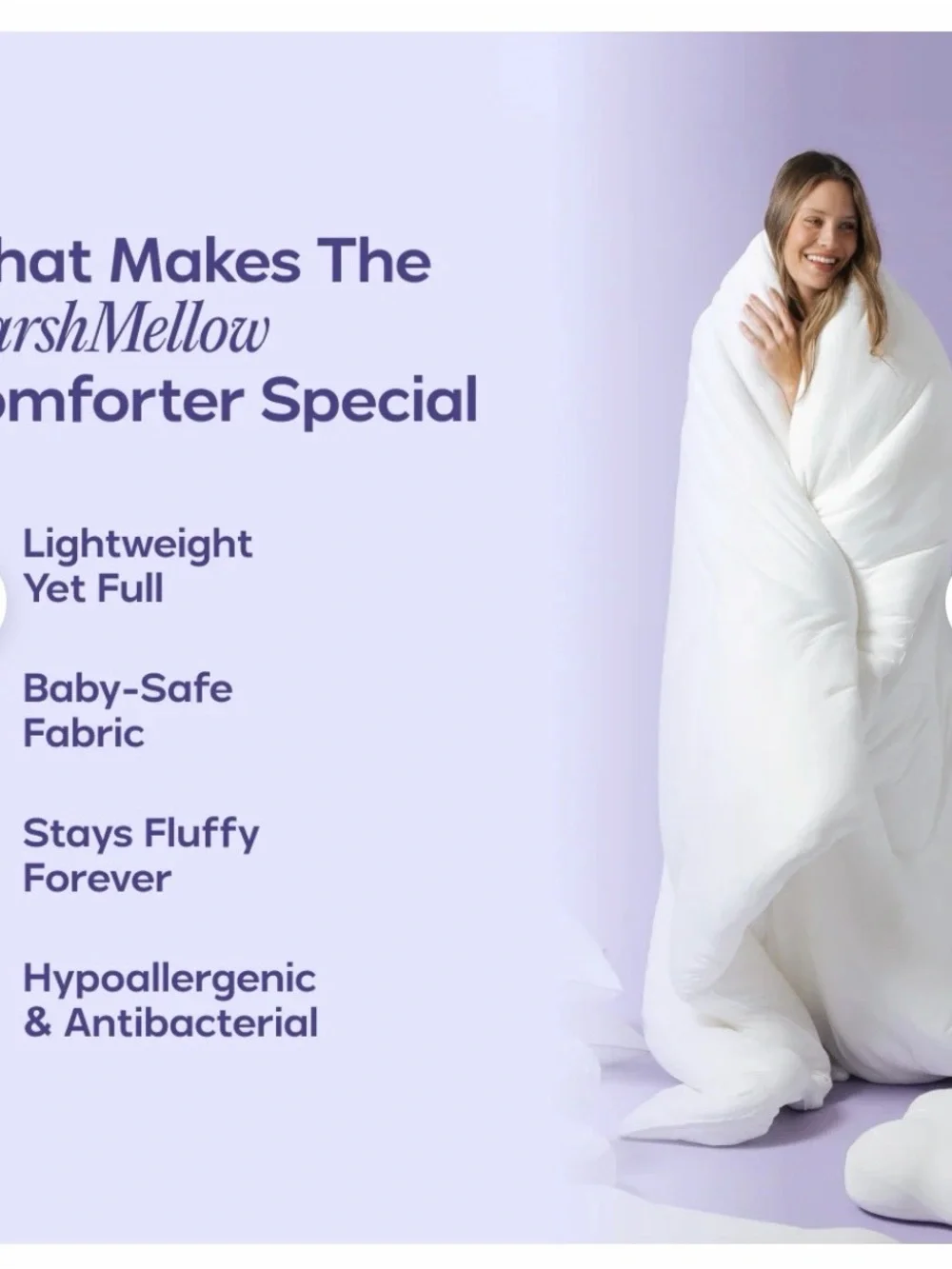MarshMellow Pink Comforter – Soft Lightweight Bed Comforter